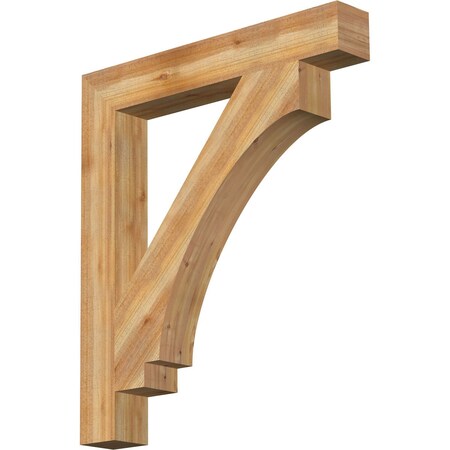Ekena Millwork Imperial Block Rough Sawn Bracket, Western Red Cedar, 6"W x 42"D x 48"H BKT06X42X48IMP05RWR